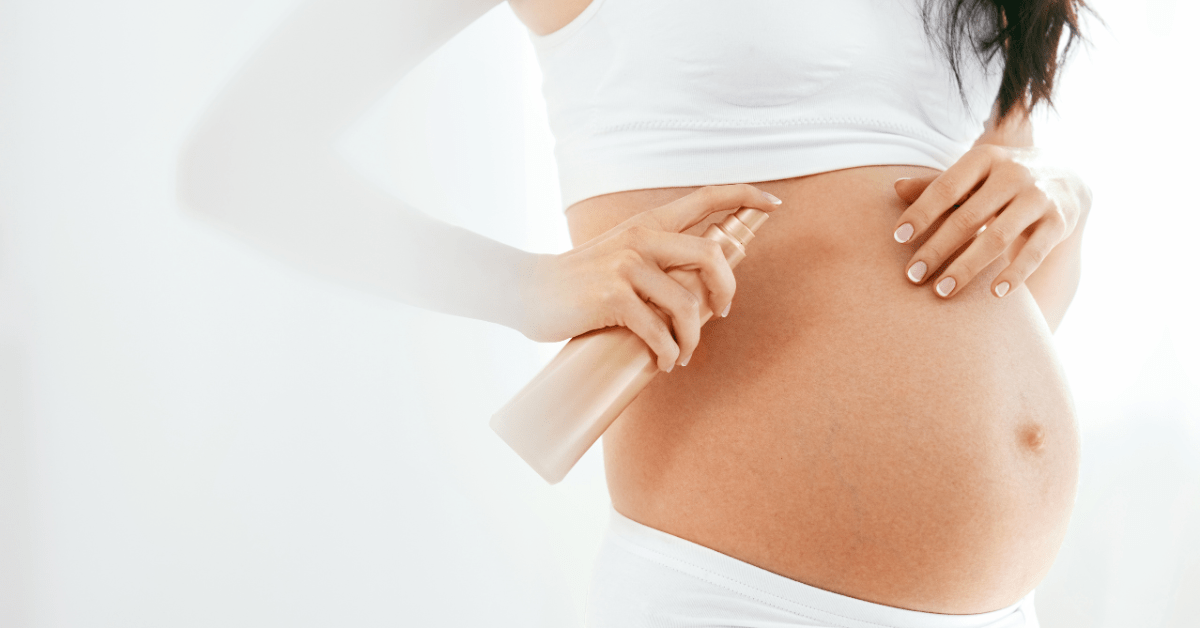 using the best belly oil on pregnant stomach